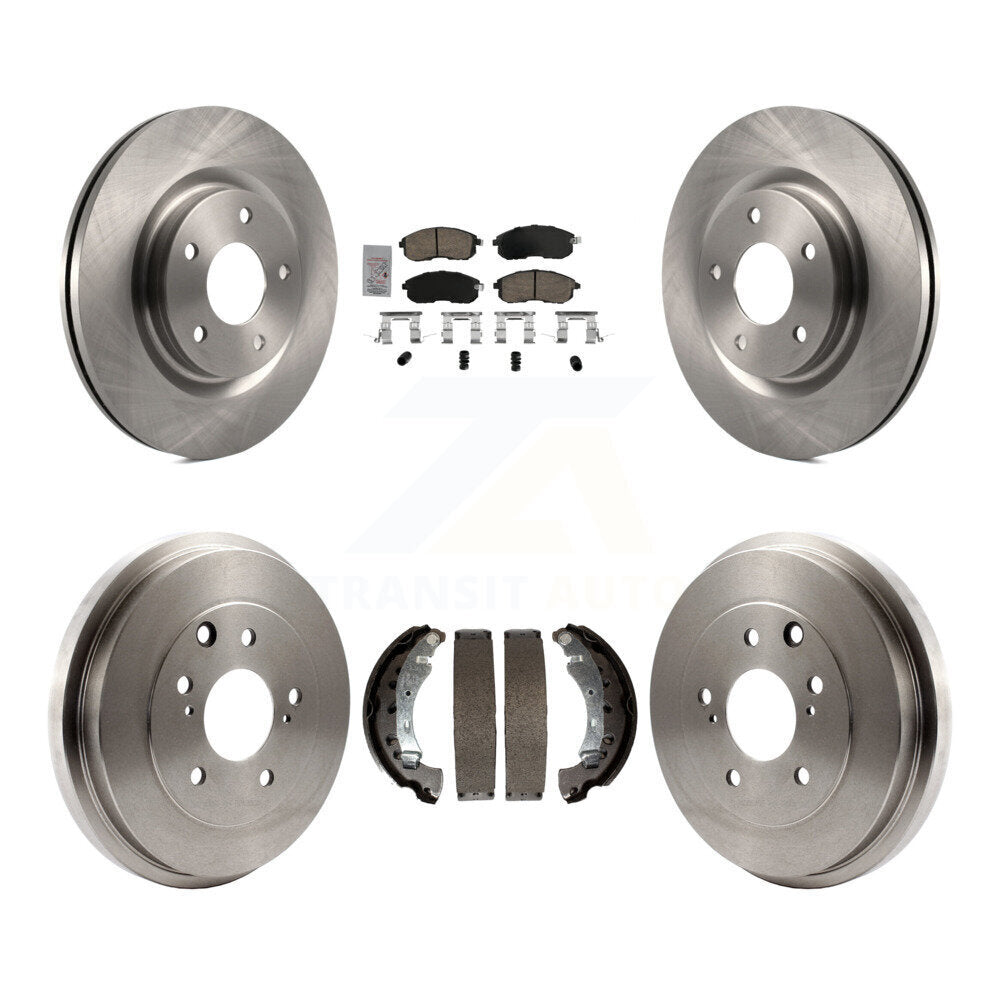Front Rear Disc Brake Rotor Ceramic Pad Drum Kit For 2017-2019 Nissan Sentra Turbocharged K8A-105988