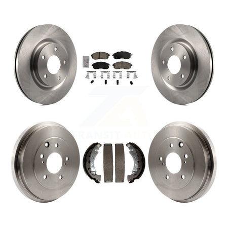 Front Rear Disc Brake Rotor Ceramic Pad Drum Kit For 2017-2019 Nissan Sentra Turbocharged K8A-105988