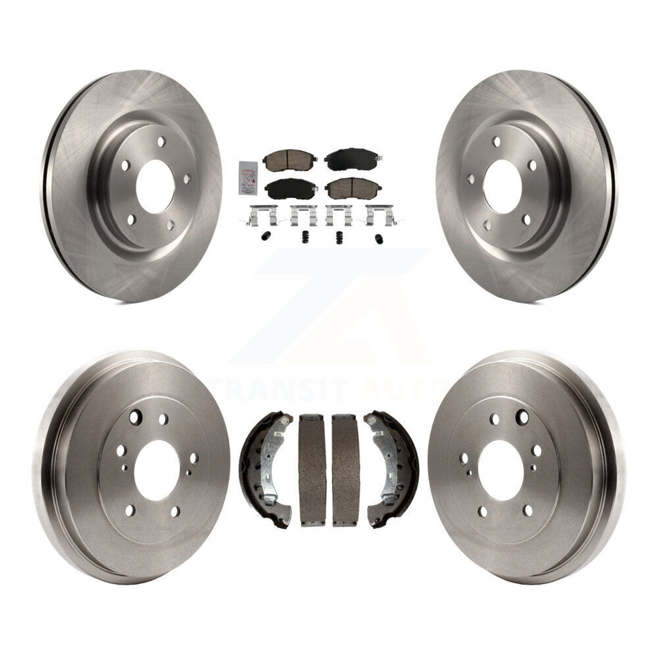 Front Rear Disc Brake Rotor Ceramic Pad Drum Kit For 2017-2019 Nissan Sentra Turbocharged K8A-105988