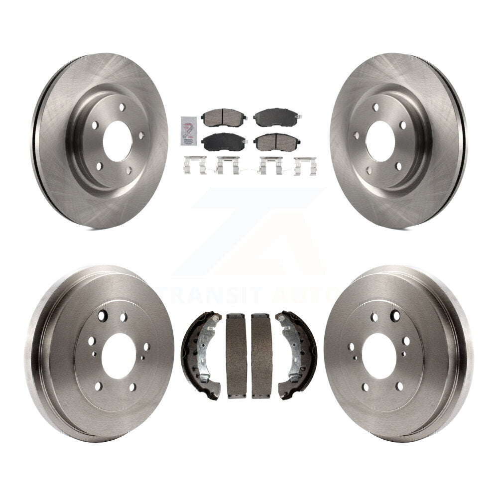 Front Rear Disc Brake Rotor Ceramic Pad Drum Kit For 2017-2019 Nissan Sentra Turbocharged K8A-105989