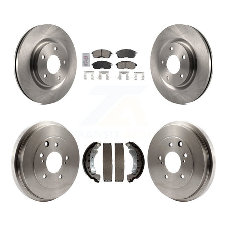 Front Rear Disc Brake Rotor Ceramic Pad Drum Kit For 2017-2019 Nissan Sentra Turbocharged K8A-105989