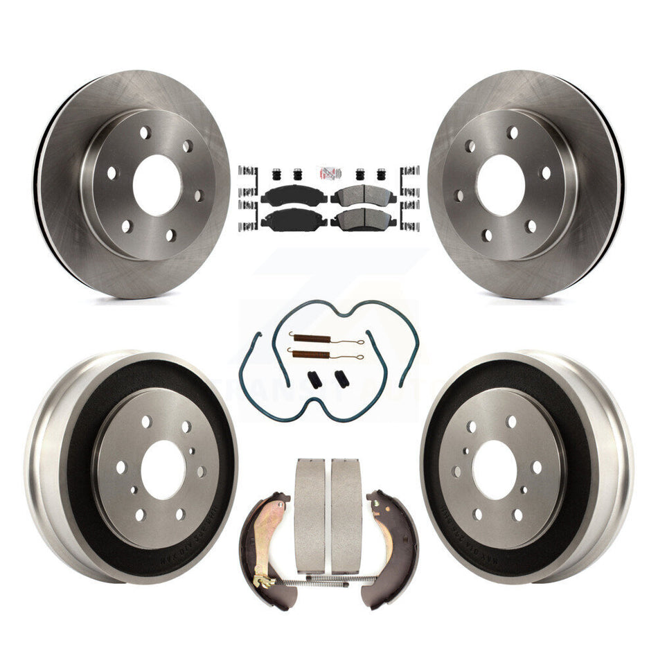Front Rear Disc Brake Rotors Semi-Metallic Pads And Drum Kit (7Pc) For GMC Sierra 1500 K8A-105997