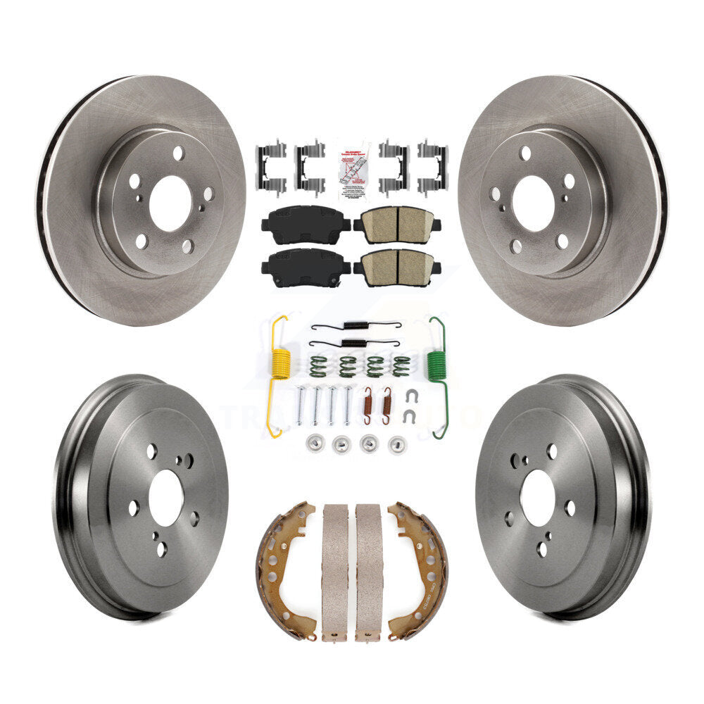 Front Rear Disc Brake Rotors Ceramic Pads And Drum Kit (7Pc) For 2000 Toyota Celica GT K8A-105999