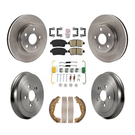 Front Rear Disc Brake Rotors Ceramic Pads And Drum Kit (7Pc) For 2000 Toyota Celica GT K8A-105999