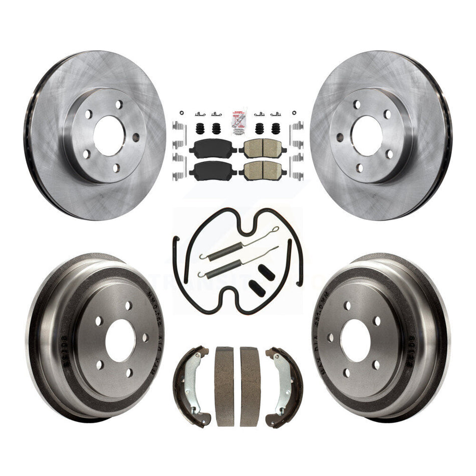 Front Rear Disc Brake Rotors Ceramic Pad & Drum Kit (7Pc) For Pontiac G5 Chevrolet Cobalt K8A-106013