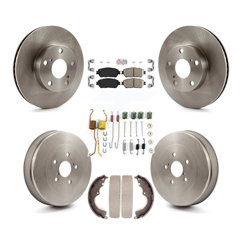 Front Rear Brake Rotor Ceramic Pad And Drum Kit (7Pc) For Toyota Tacoma With 5 Lug Wheels K8A-106026