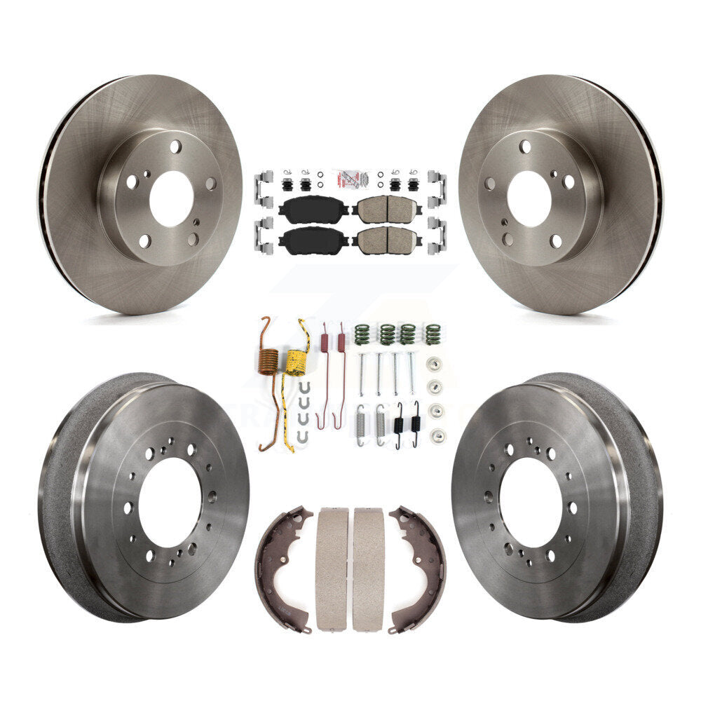 Front Rear Brake Rotor Ceramic Pad Drum Kit (7Pc) For Toyota Tacoma 4WD With 5 Lug Wheels K8A-106031