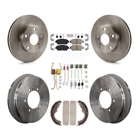 Front Rear Brake Rotor Ceramic Pad Drum Kit (7Pc) For Toyota Tacoma 4WD With 5 Lug Wheels K8A-106031