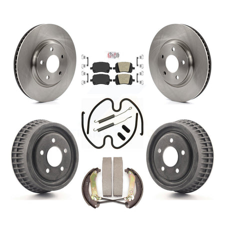 Front Rear Brake Rotor Ceramic Pad & Drum Kit (7Pc) For Chevrolet Malibu Disc rear brakes K8A-106047