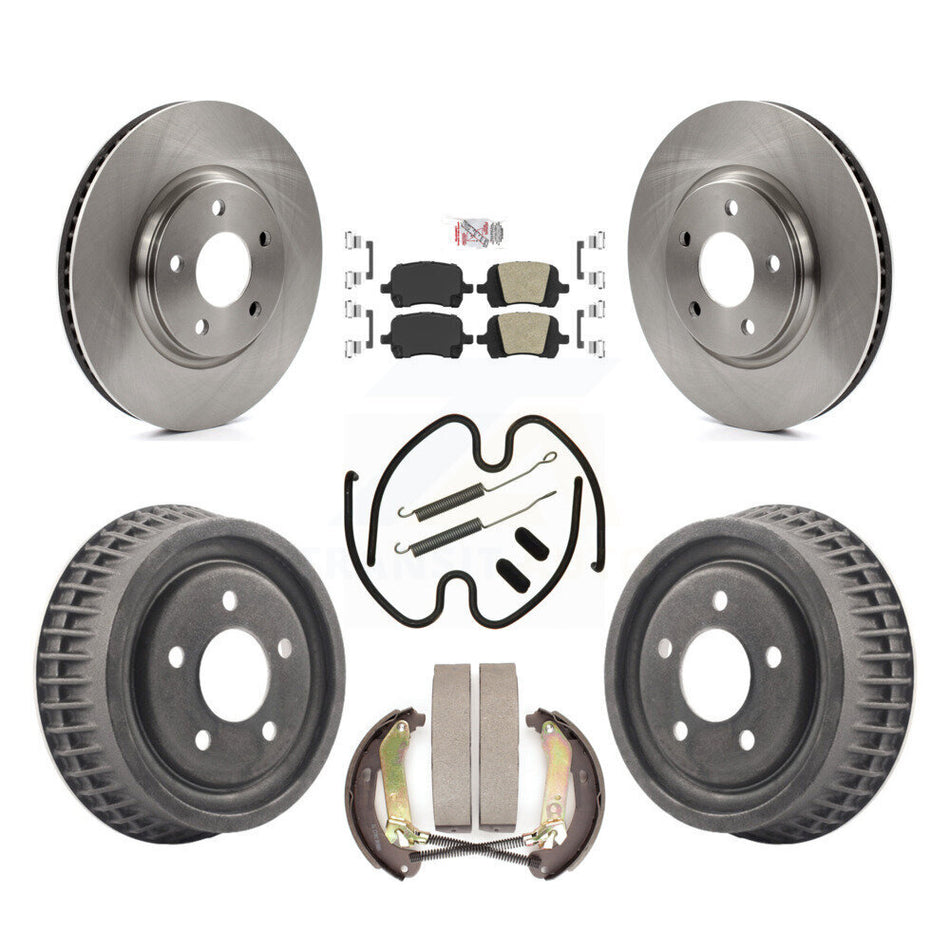 Front Rear Brake Rotor Ceramic Pad & Drum Kit (7Pc) For Chevrolet Malibu Disc rear brakes K8A-106047