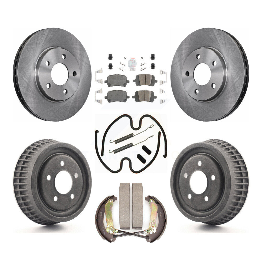 Front Rear Brake Rotor Ceramic Pad & Drum Kit (7Pc) For Chevrolet Malibu Disc rear brakes K8A-106048