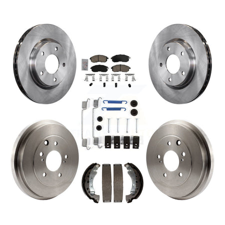 Front Rear Disc Brake Rotors Ceramic Pads And Drum Kit (7Pc) For Nissan Sentra K8A-106052