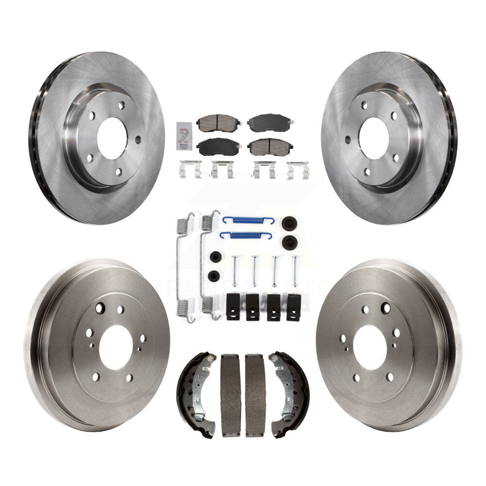 Front Rear Disc Brake Rotors Ceramic Pads And Drum Kit (7Pc) For Nissan Sentra K8A-106053