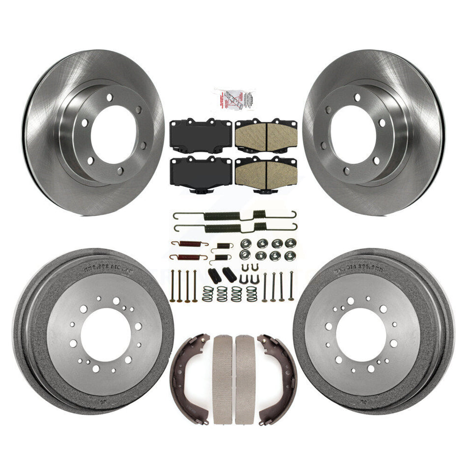 Front Rear Disc Brake Rotors Ceramic Pads And Drum Kit (7Pc) For Toyota 4Runner K8A-106057