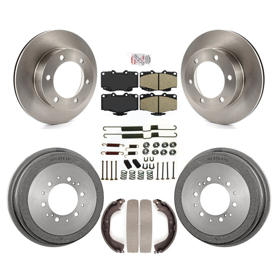 Front Rear Disc Brake Rotors Ceramic Pads And Drum Kit (7Pc) For Toyota 4Runner K8A-106058