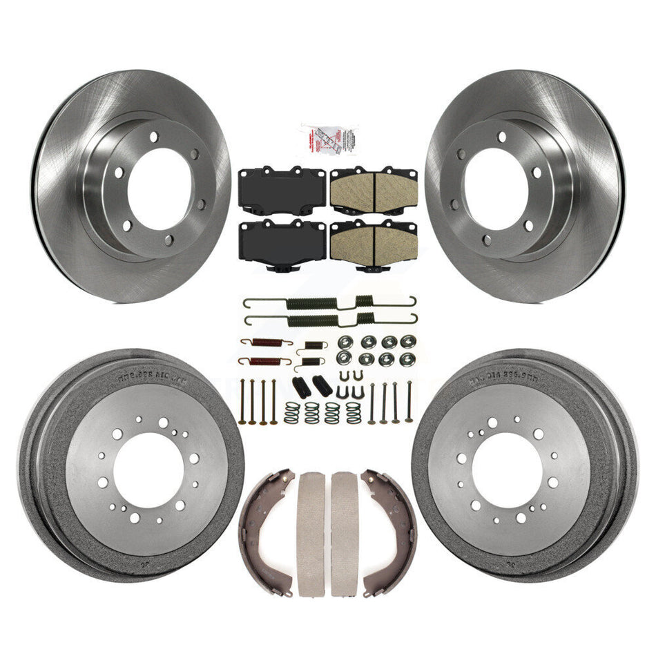 Front Rear Disc Brake Rotors Ceramic Pads And Drum Kit (7Pc) For Toyota 4Runner K8A-106059