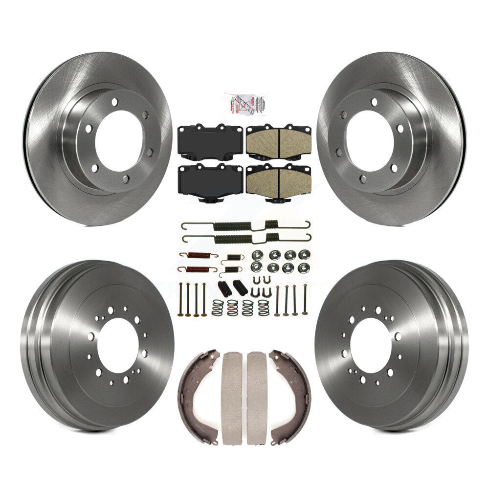 Front Rear Disc Brake Rotors Ceramic Pads And Drum Kit (7Pc) For Toyota 4Runner K8A-106061