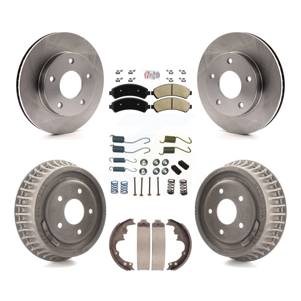 Front Rear Brake Rotor Ceramic Pad And Drum Kit (7Pc) For 1997 Chevrolet Blazer GMC Jimmy K8A-106063