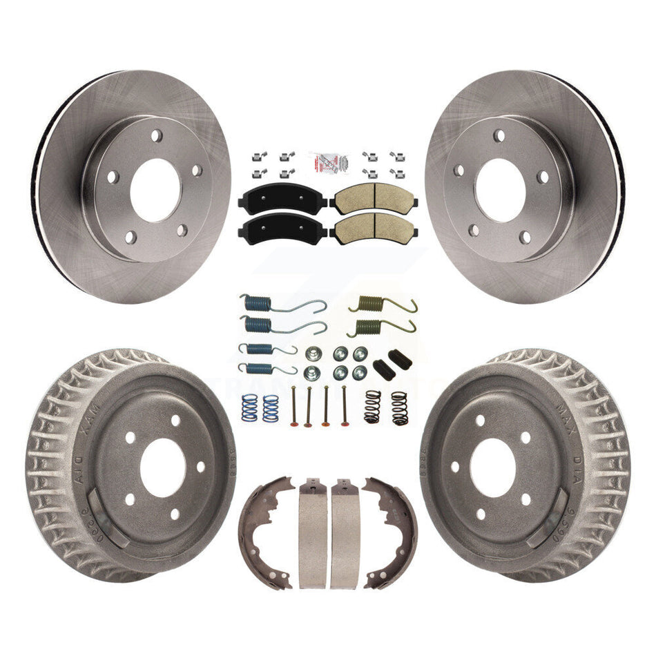 Front Rear Brake Rotor Ceramic Pad And Drum Kit (7Pc) For 1997 Chevrolet Blazer GMC Jimmy K8A-106063