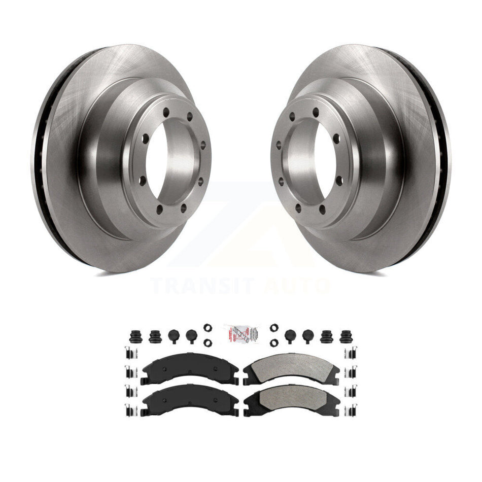Rear Disc Brake Rotors And Semi-Metallic Pads Kit For Ford E-350 Super Duty Econoline K8A-106064