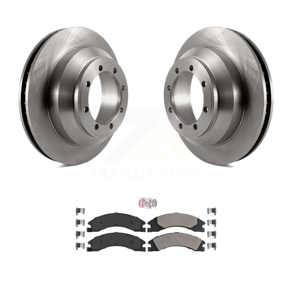 Rear Disc Brake Rotors And Semi-Metallic Pads Kit For Ford E-350 Super Duty Econoline K8A-106065