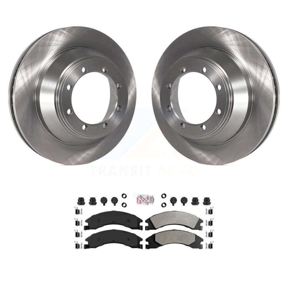Rear Brake Rotors Semi-Metallic Pad Kit For 2009-2010 Ford E-450 Super Duty DIESEL engine K8A-106067