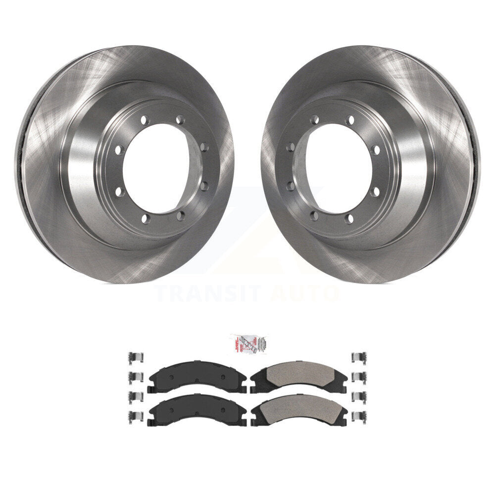 Rear Brake Rotors Semi-Metallic Pad Kit For 2009-2010 Ford E-450 Super Duty DIESEL engine K8A-106068