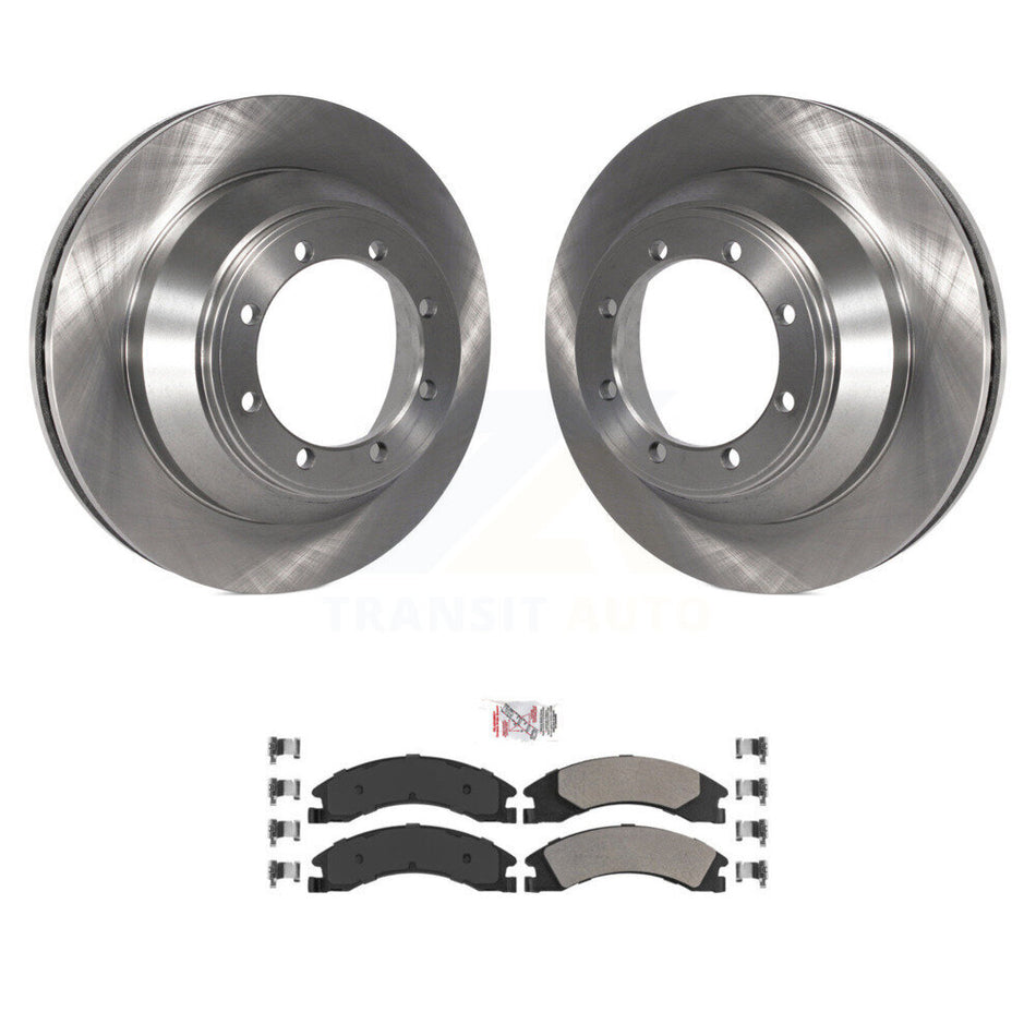 Rear Brake Rotors Semi-Metallic Pad Kit For 2009-2010 Ford E-450 Super Duty DIESEL engine K8A-106068