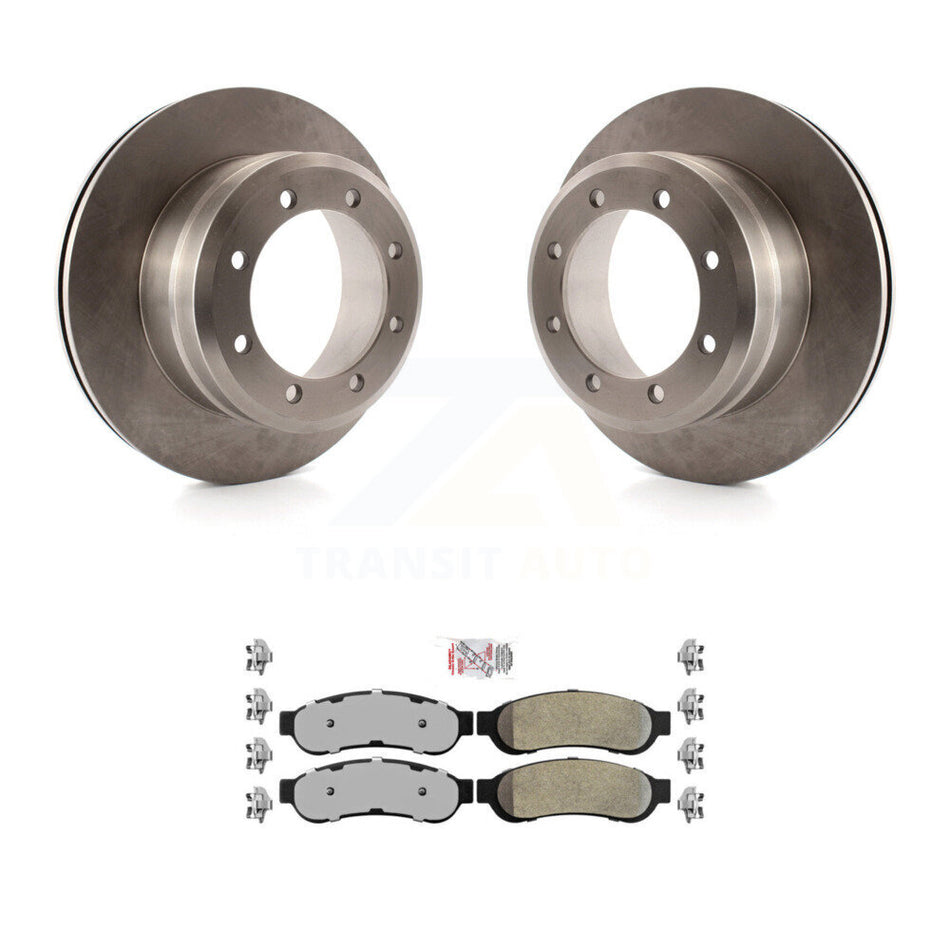 Rear Brake Rotors & Semi-Metallic Pad Kit For Ford F-350 Super Duty With Dual Wheels K8A-106073
