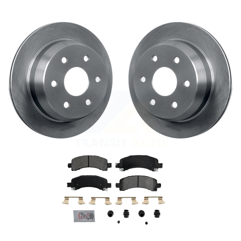 Rear Disc Brake Rotors & Semi-Metallic Pad Kit For 2002 Chevrolet Avalanche 1500 Suburban K8A-106076