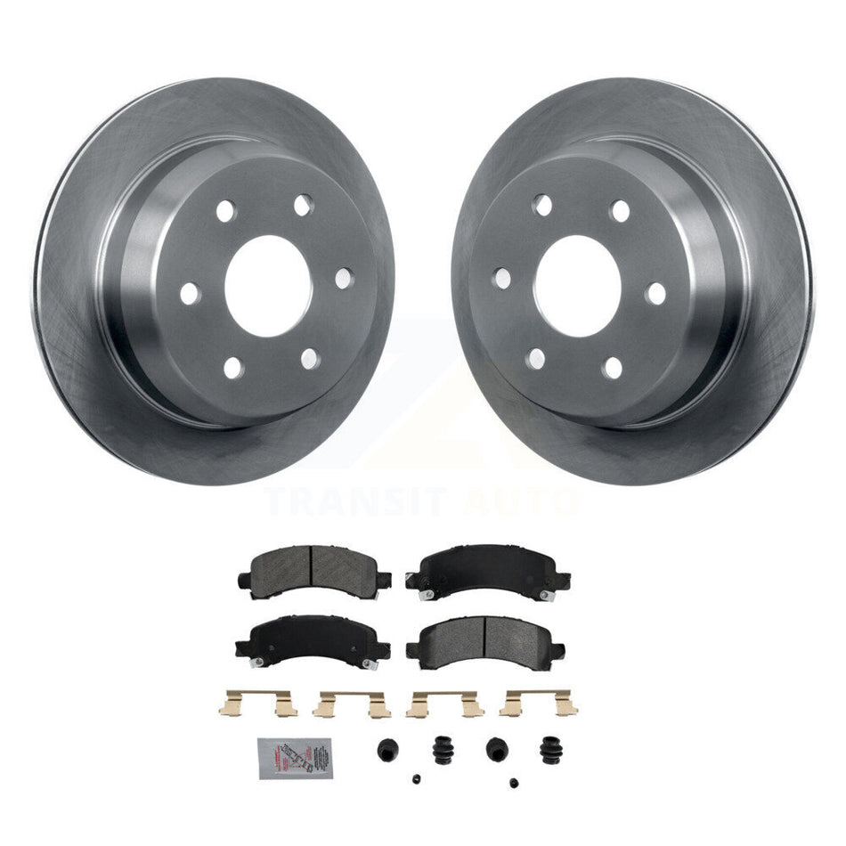 Rear Disc Brake Rotors & Semi-Metallic Pad Kit For 2002 Chevrolet Avalanche 1500 Suburban K8A-106076