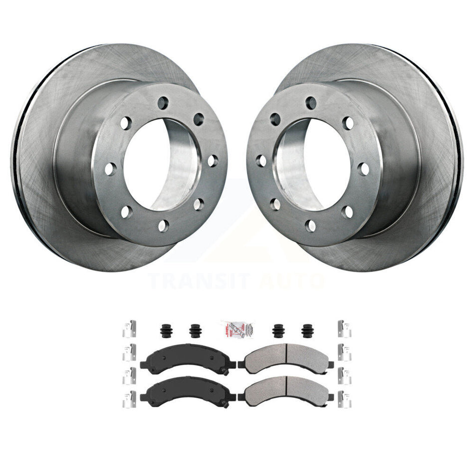 Rear Brake Rotors & Semi-Metallic Pad Kit For 2003-2008 Chevrolet Express 3500 GMC Savana K8A-106078