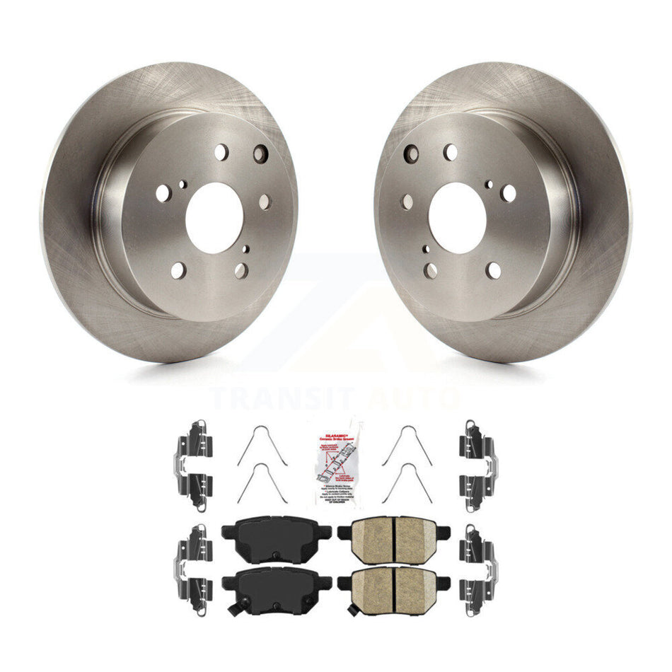 Rear Disc Brake Rotors And Ceramic Pads Kit For 2010 Toyota Matrix XRS K8A-106083