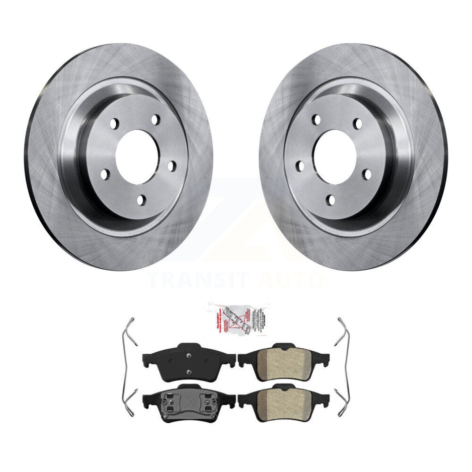 Rear Disc Brake Rotors And Semi-Metallic Pads Kit For 2006 Mazda 5 To 02 06 K8A-106090
