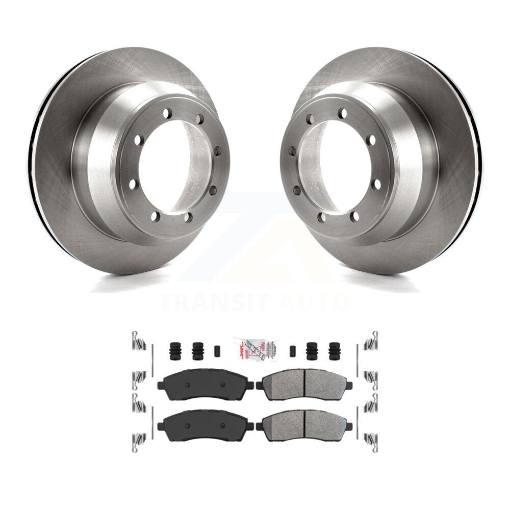Rear Brake Rotors & Semi-Metallic Pad Kit For Ford F-350 Super Duty With Dual Wheels K8A-106091