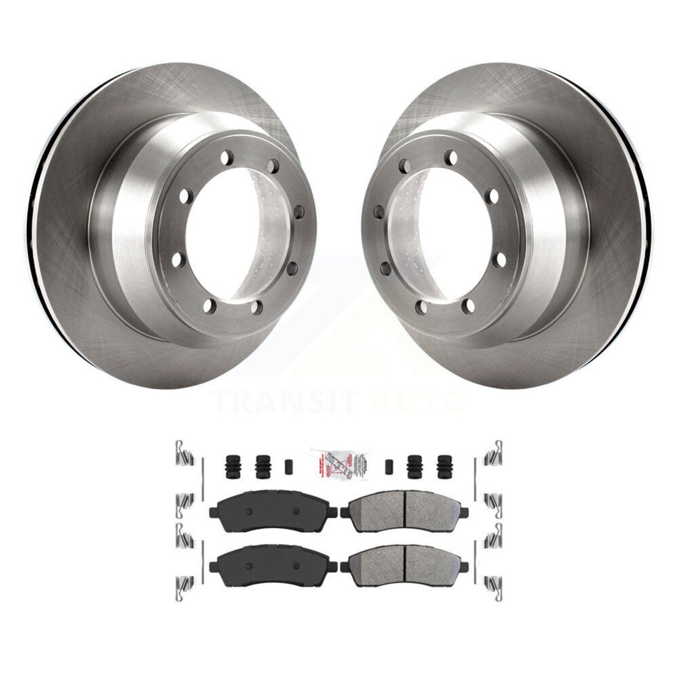 Rear Brake Rotors & Semi-Metallic Pad Kit For Ford F-350 Super Duty With Dual Wheels K8A-106091