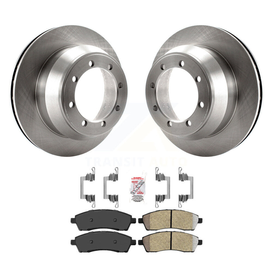 Rear Brake Rotors & Semi-Metallic Pad Kit For Ford F-350 Super Duty With Dual Wheels K8A-106092