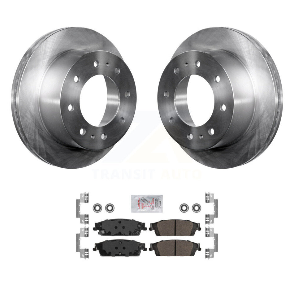 Rear Brake Rotor Semi-Metallic Pad Kit For 2017-2019 Chevrolet Suburban With 8 Lug Wheels K8A-106105