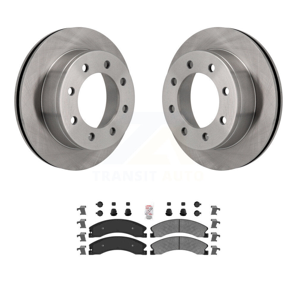 Rear Brake Rotors & Semi-Metallic Pad Kit For Chevrolet Express 4500 3.20" Overall Height K8A-106113