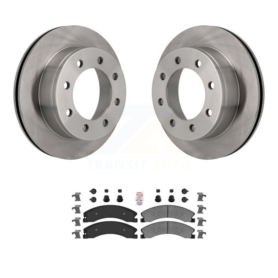 Rear Brake Rotors & Semi-Metallic Pad Kit For Chevrolet Express 4500 3.20" Overall Height K8A-106113
