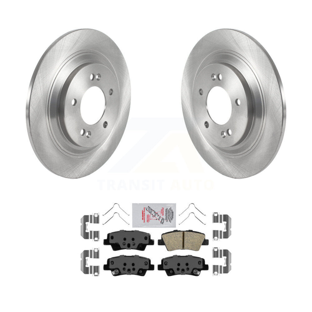 Rear Disc Brake Rotors And Ceramic Pads Kit For Kia Cadenza With Electric Parking K8A-106120