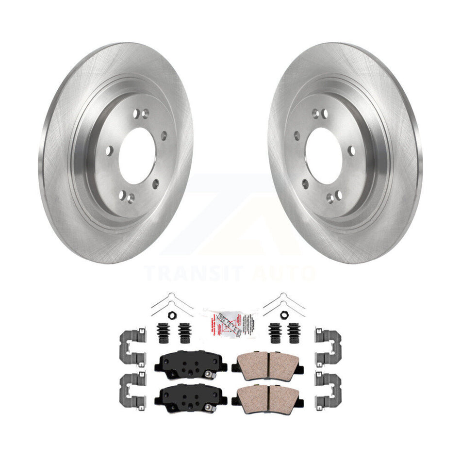 Rear Disc Brake Rotors And Ceramic Pads Kit For Kia Cadenza With Electric Parking K8A-106121