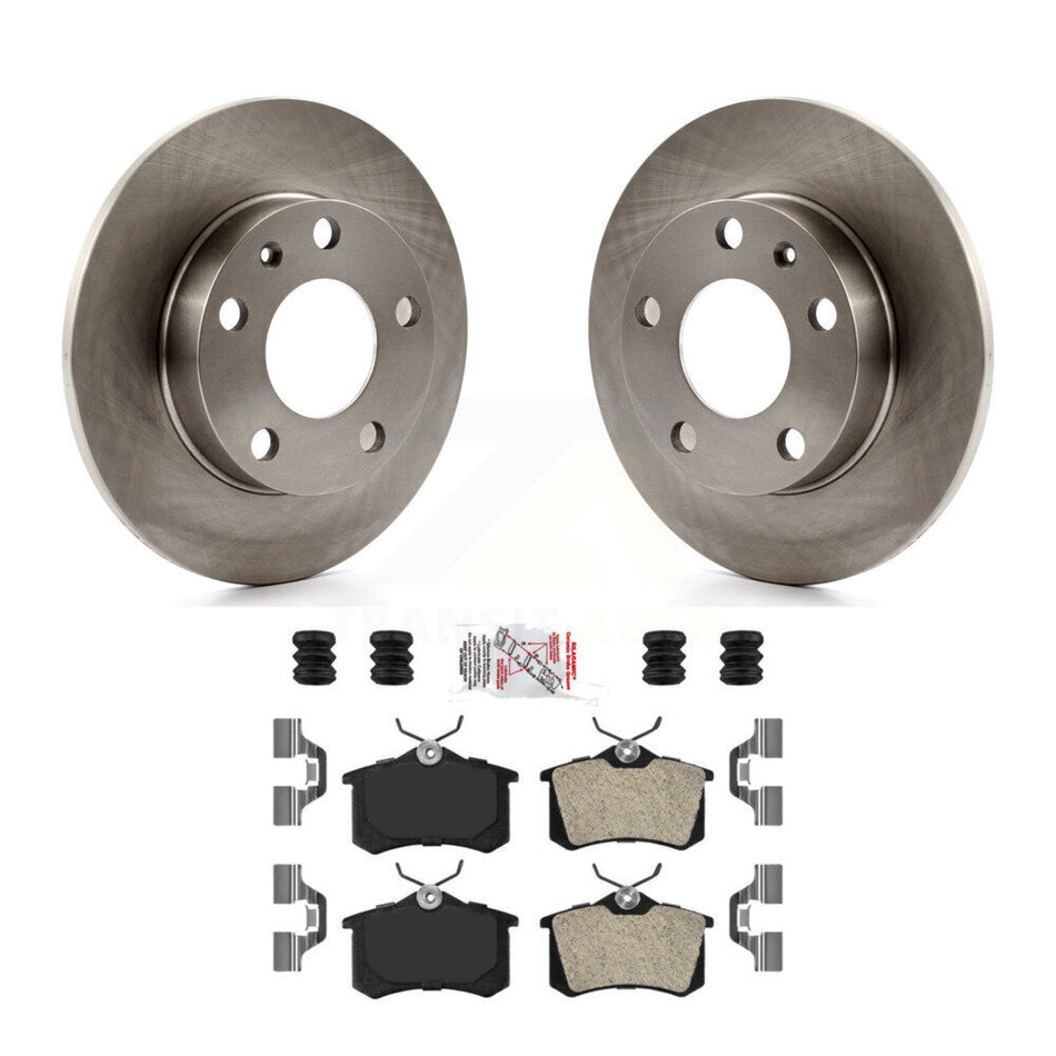 Rear Disc Brake Rotor Semi-Metallic Pad Kit For Audi A4 S4 With 245mm Diameter K8A-106126