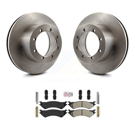 Rear Disc Brake Rotors And Semi-Metallic Pads Kit For Ford E-350 Super Duty K8A-106129