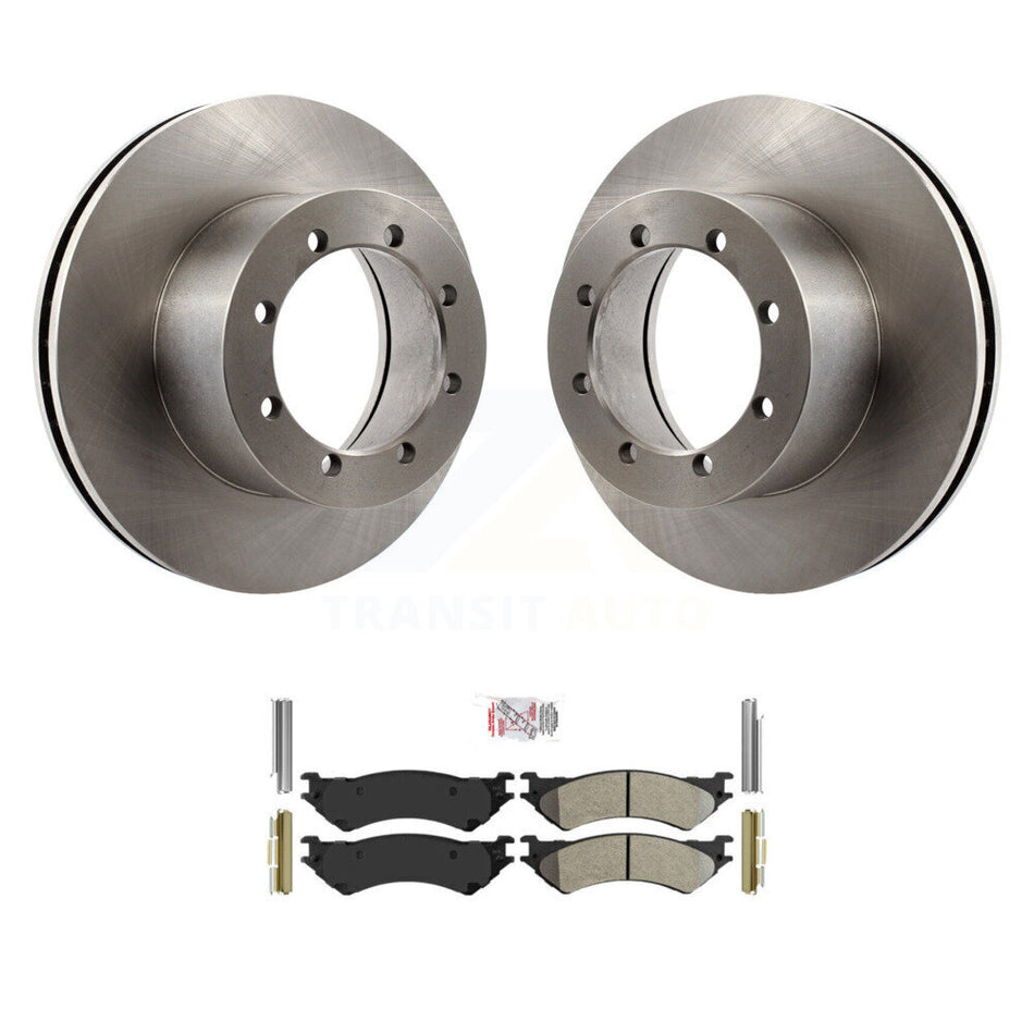 Rear Disc Brake Rotors And Semi-Metallic Pads Kit For Ford E-350 Super Duty K8A-106130