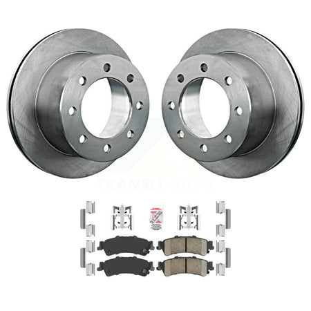 Rear Disc Brake Rotors And Ceramic Pads Kit For 2001 GMC Sierra 3500 K8A-106140