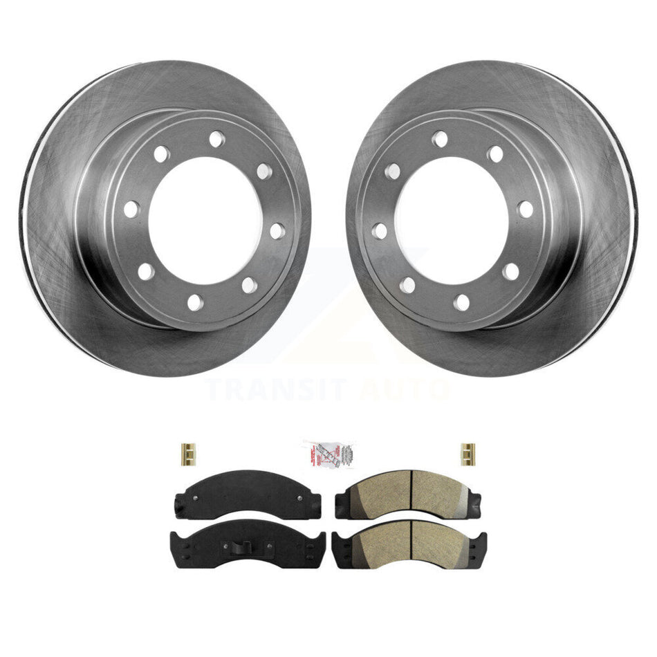 Rear Disc Brake Rotors And Semi-Metallic Pads Kit For Ford E-450 Econoline Super Duty K8A-106161