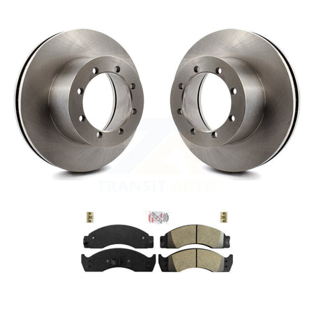Rear Disc Brake Rotors And Semi-Metallic Pads Kit For Ford E-450 Econoline Super Duty K8A-106162