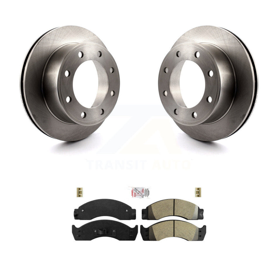 Rear Disc Brake Rotors And Semi-Metallic Pads Kit For Ford E-450 Econoline Super Duty K8A-106164