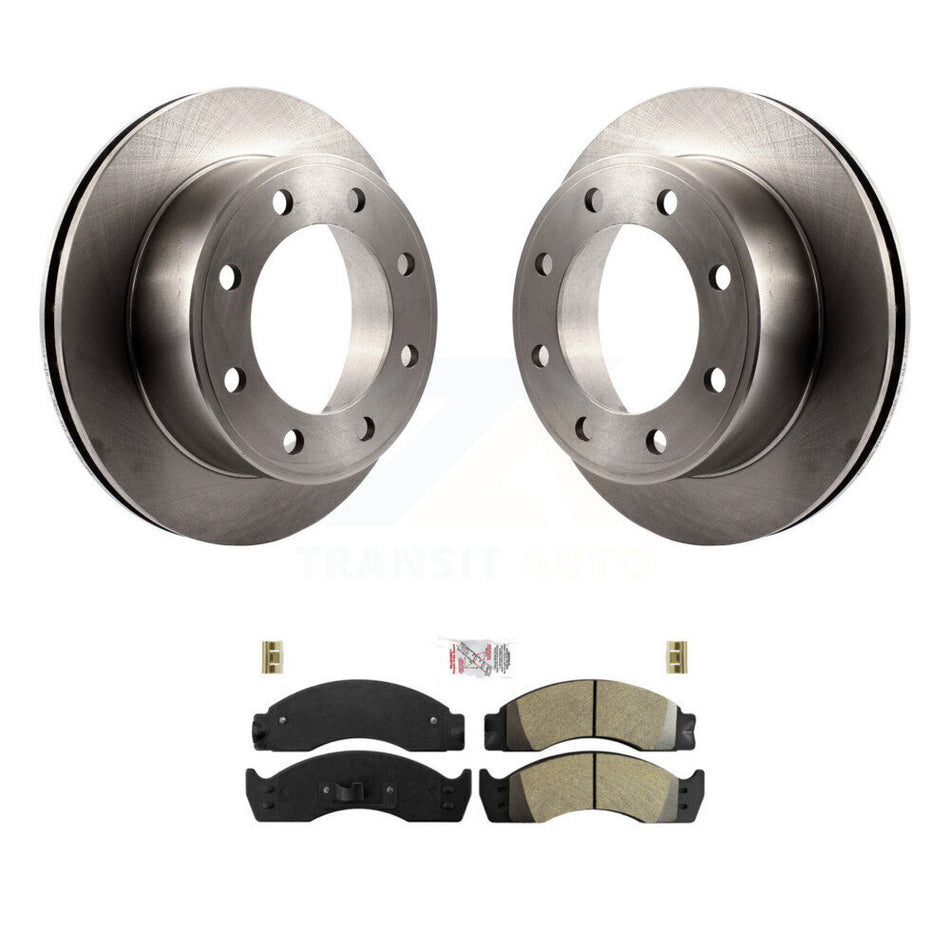 Rear Disc Brake Rotors And Semi-Metallic Pads Kit For Ford E-450 Econoline Super Duty K8A-106164